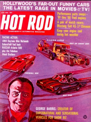HOT ROD 1966 JUNE - BARRIS, ATLANTA 500, WOOD Bros.